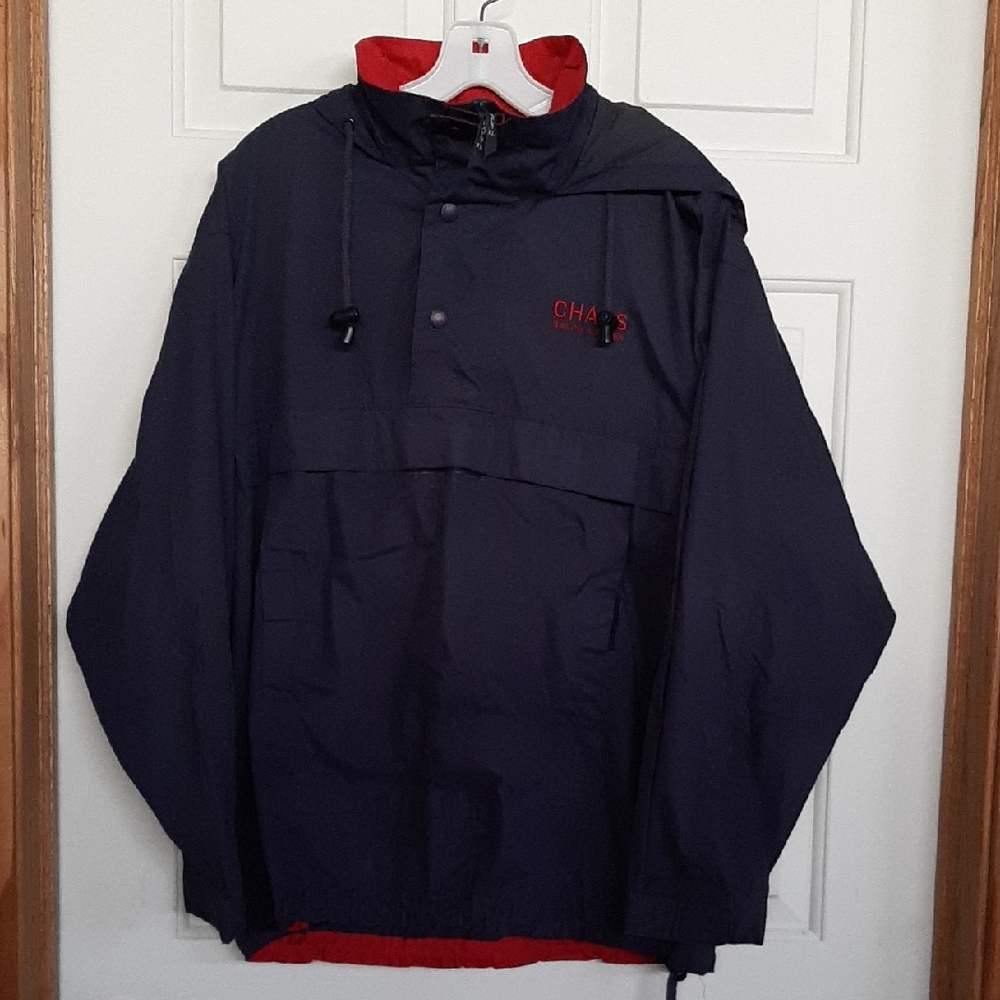 Chaps Red And Navy Pullover Jacket - image 4